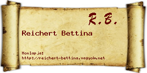 Reichert Bettina névjegykártya